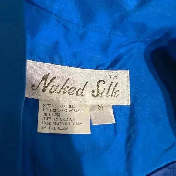 Naked Silk 💯 % Silk Blazer Size M - Picture 6 of 6